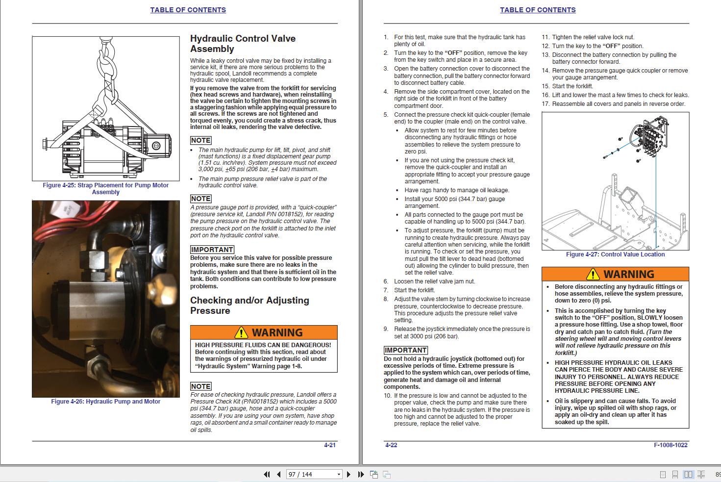 Landoll Drexel Forklift SLT30 2 AC SLT35 2 AC Maintenance Manual F 1008 1022 (2)