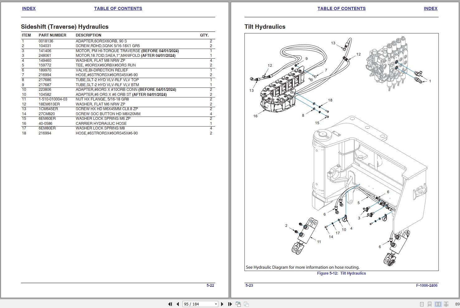 Landoll Drexel Forklift SLT30 2 AC SLT35 2 AC Parts Manual F 1006 2406 (2)
