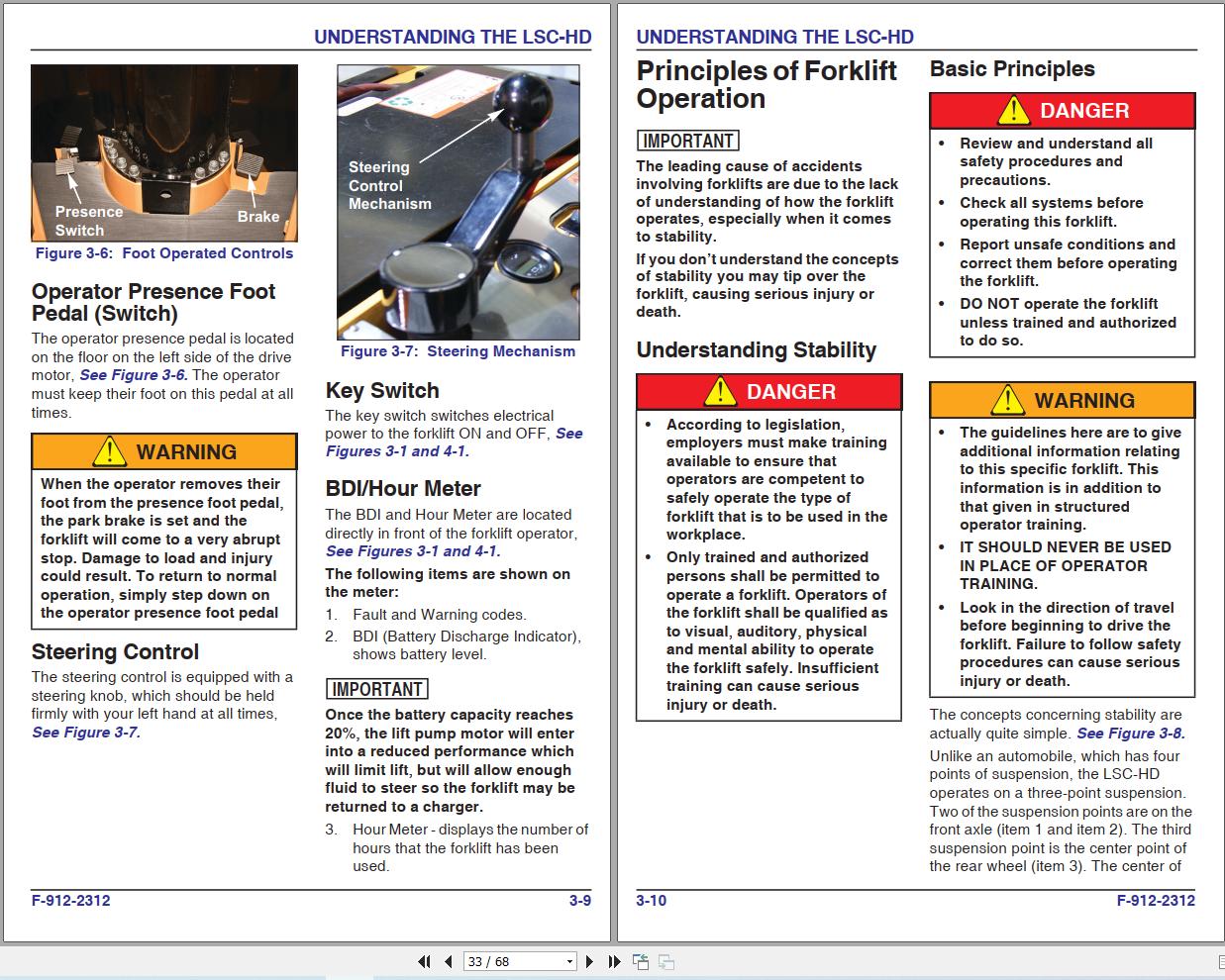 Landoll Forklift LSC 25AC HD II LSC 30AC HD II Operators Manual F 912 2312 (2)