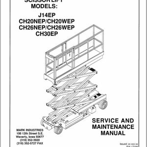 Marklift Scissor Lift CH20NEP to CH30EP Service Maintenance Manual 17236 (1)