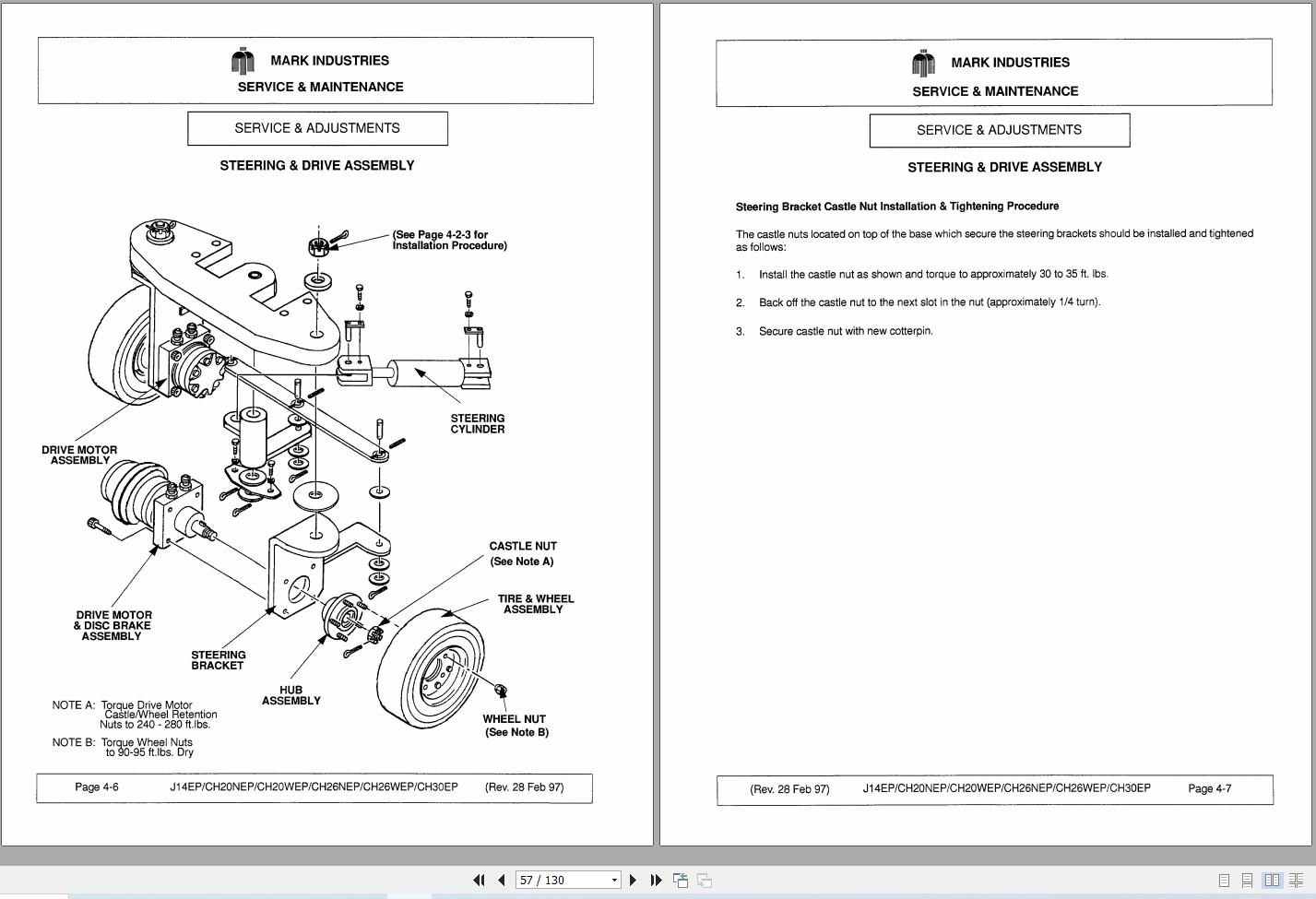 Marklift Scissor Lift CH20NEP to CH30EP Service Maintenance Manual 17236 (2)