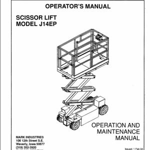 Marklift Scissor Lift J14EP Operation Maintenance Manual 17238 (1)