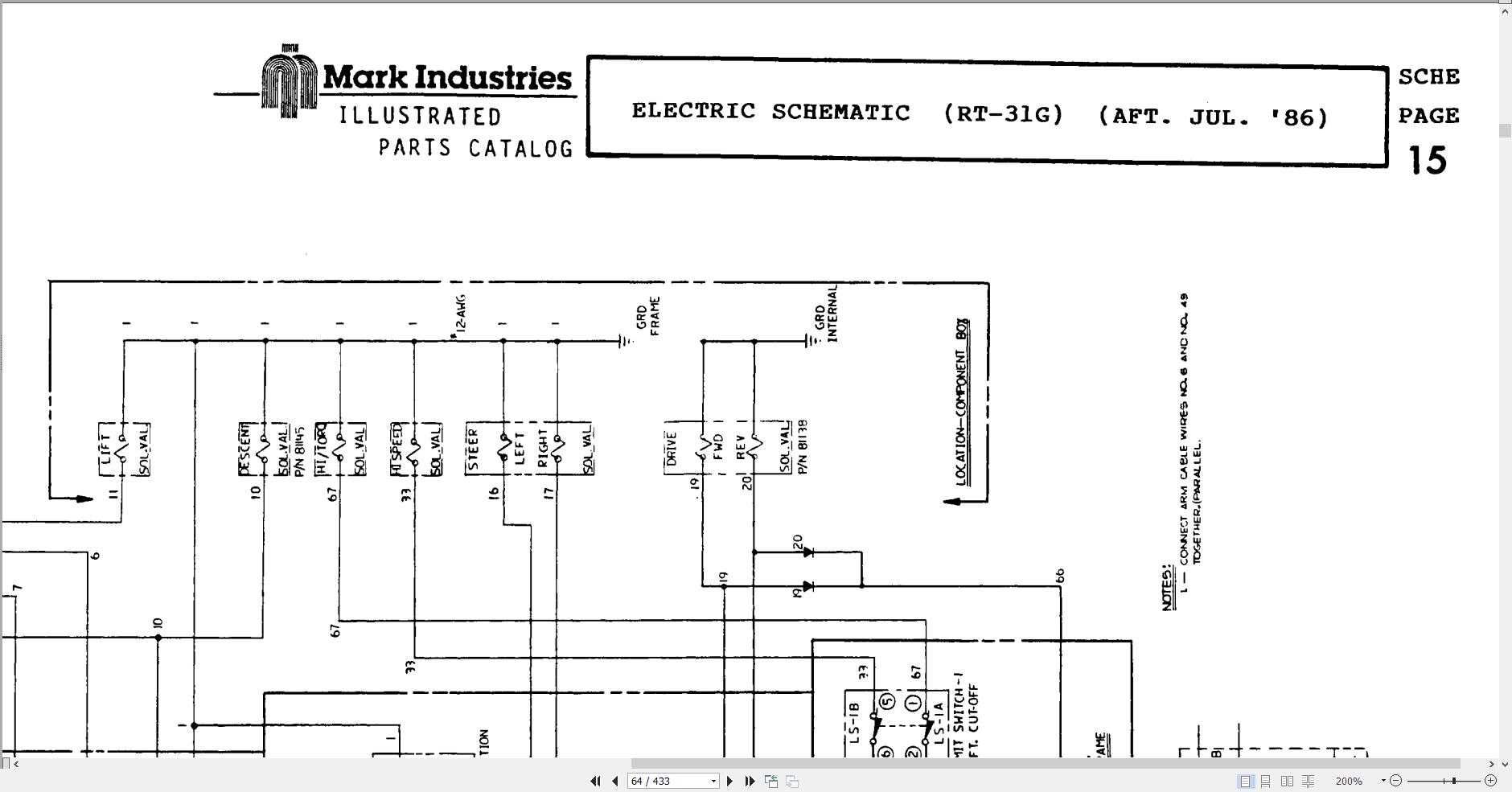 Marklift Scissor Lift RT31G RT31E SRT31G Parts Operation Manual 17204 (3)