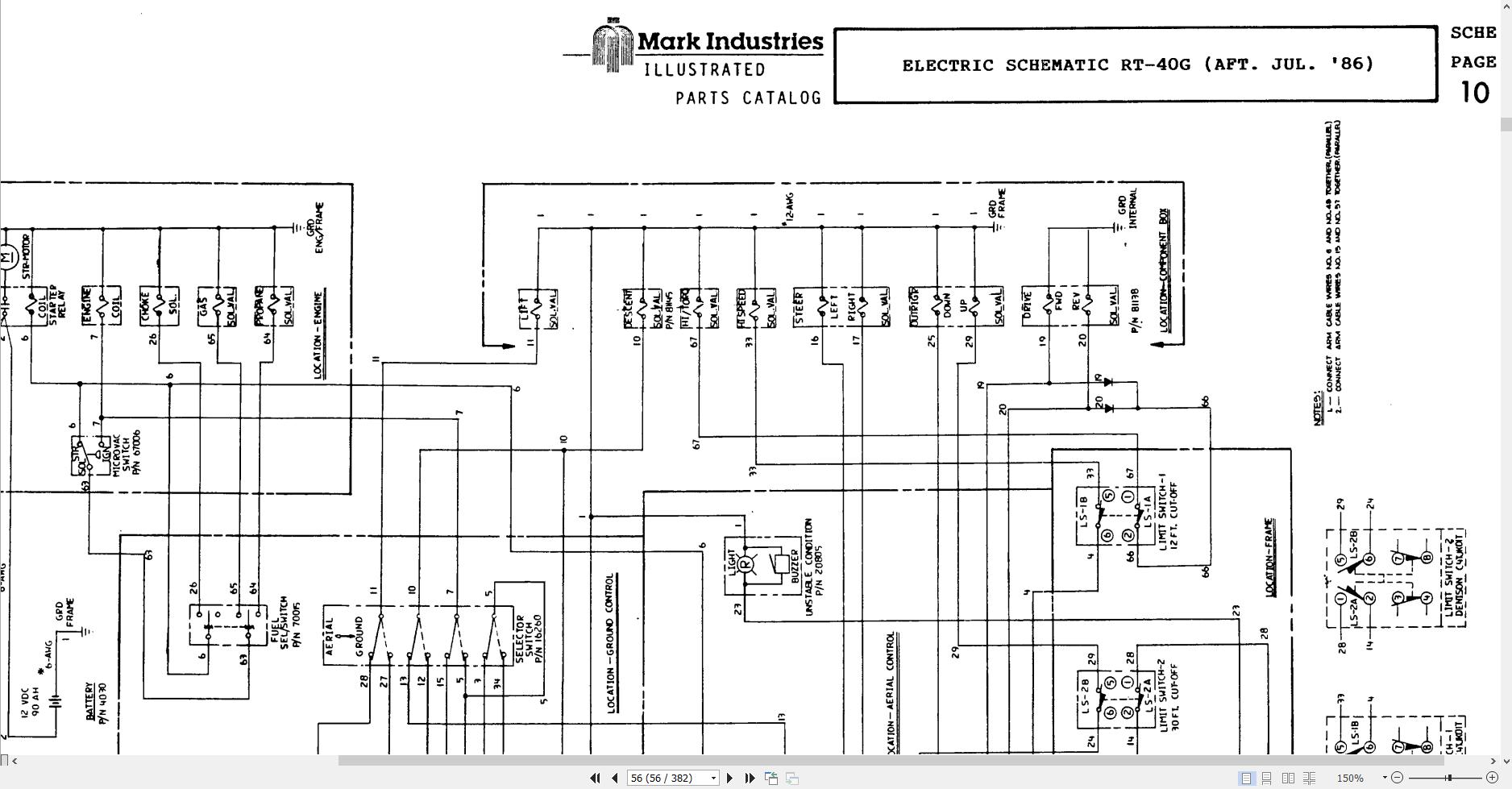Marklift Scissor Lift RT40G RT40E Parts Operation Manual 17205 (3)
