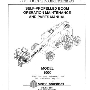 Marklift Self Propelled Boom 100C Parts Operation Manual 17127 (1)