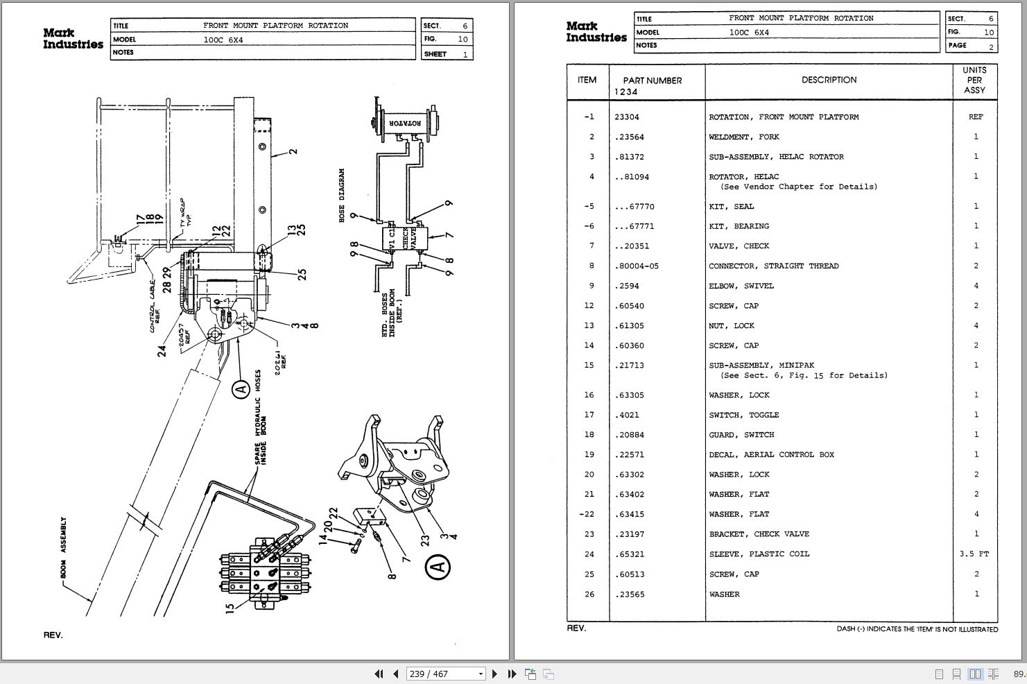 Marklift Self Propelled Boom 100C Parts Operation Manual 17127 (2)