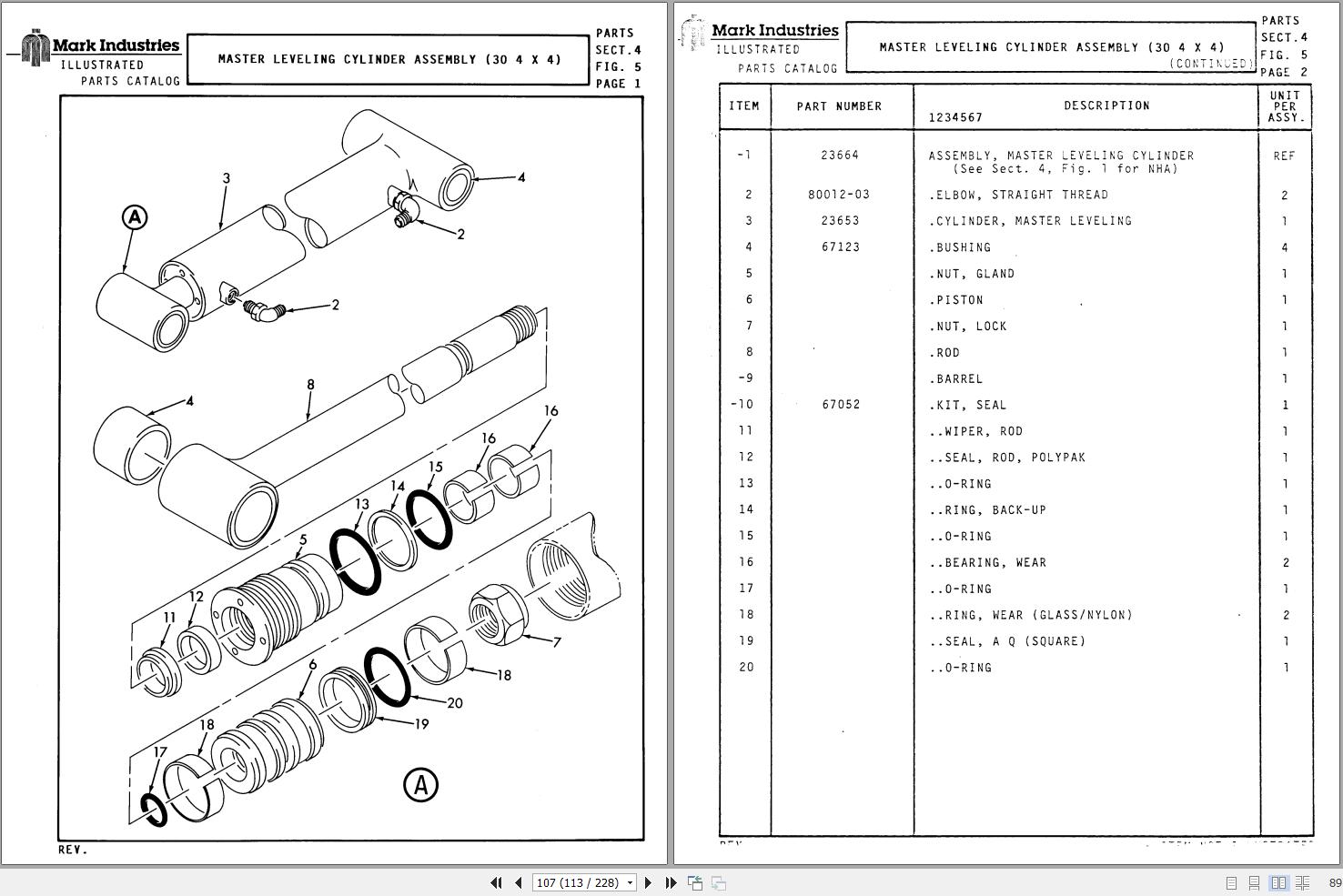 Marklift Self Propelled Boom 30 4×4 Parts Operation Manual 17104 (2)