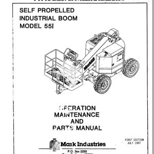 Marklift Self Propelled Boom 55I Parts Operation Manual 17108 (1)