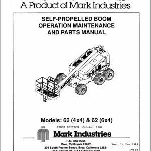 Marklift Self Propelled Boom 62 4x4 & 6x4 Parts Operation Manual 17112 (1)