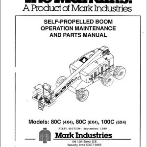 Marklift Self Propelled Boom 80C 100C Parts Operation Manual 17125 (1)