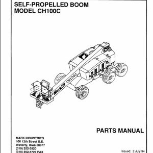 Marklift Self Propelled Boom CH100C Parts Manual 17140 (1)