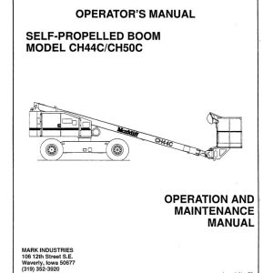 Marklift Self Propelled Boom CH44C CH50C Operation Maintenance Manual 17141 (1)