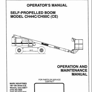 Marklift Self Propelled Boom CH44C CH50C Operation Maintenance Manual 17143 (1)