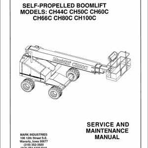 Marklift Self Propelled Boom CH44C to CH100C Service Maintenance Manual 17133 (1)