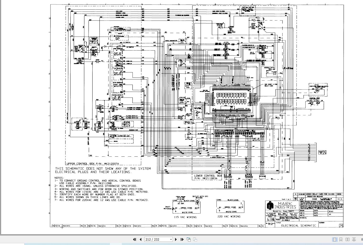 Marklift Self Propelled Boom CH44C to CH100C Service Maintenance Manual 17133 (3)
