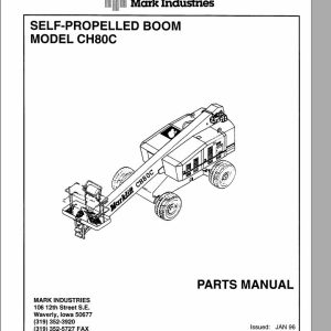 Marklift Self Propelled Boom CH80C Parts Manual 17138 (1)
