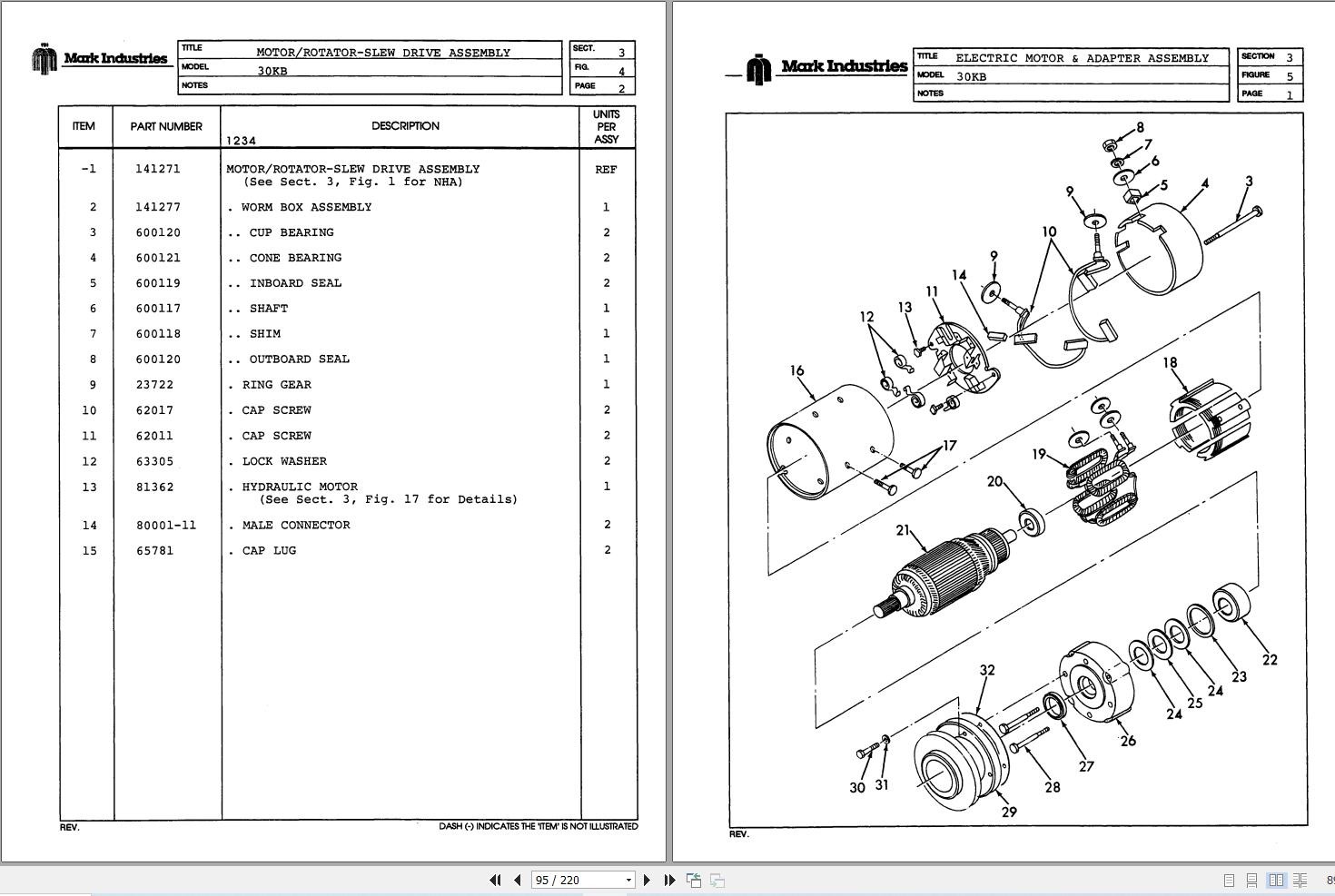 Marklift Self Propelled Knuckle Boom 30KB Parts Operation Manual 17306 (2)