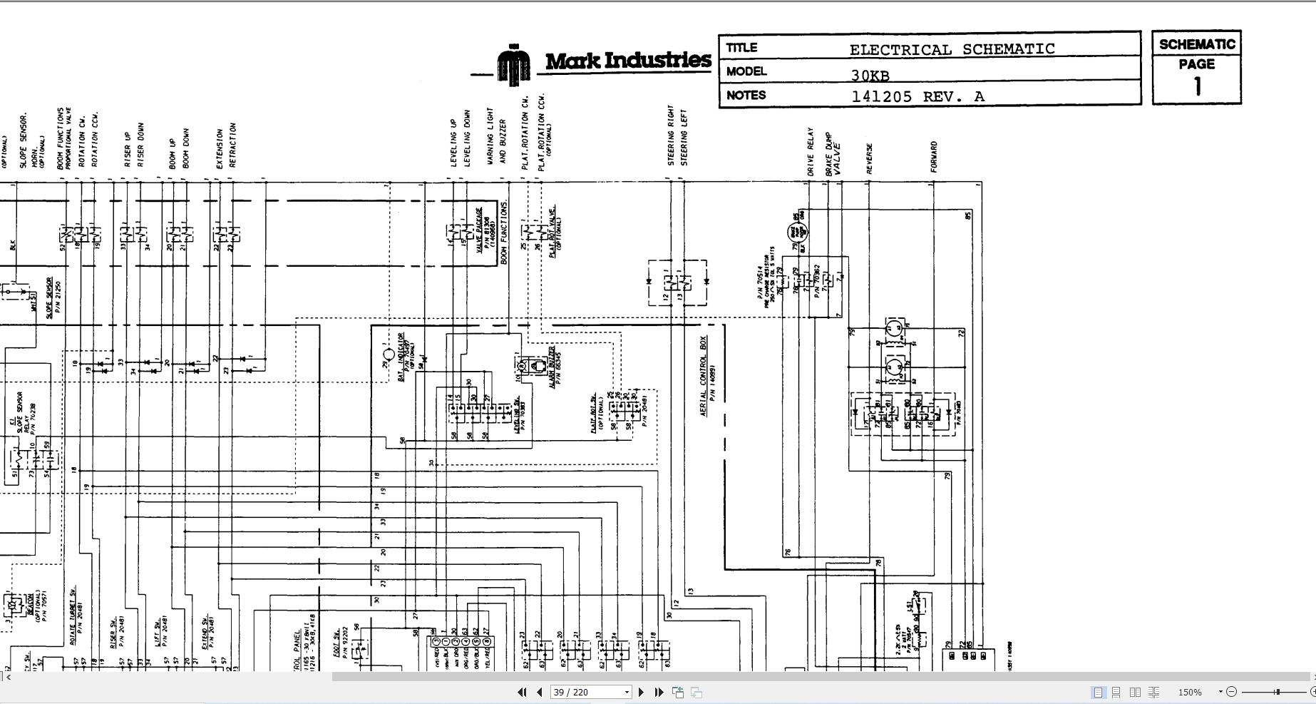 Marklift Self Propelled Knuckle Boom 30KB Parts Operation Manual 17306 (3)