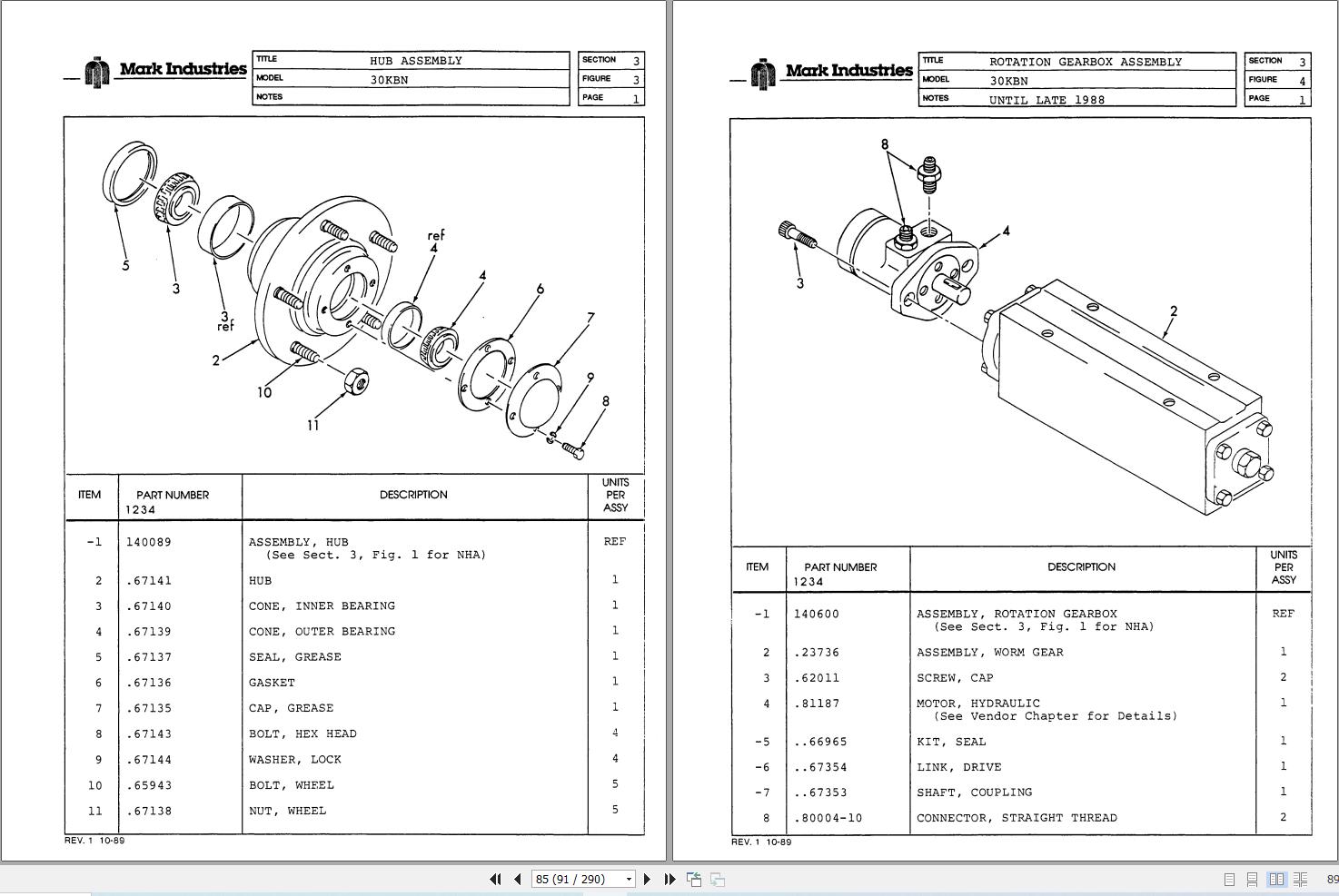 Marklift Self Propelled Knuckle Boom 30KBN Parts Operation Manual 17301 (2)