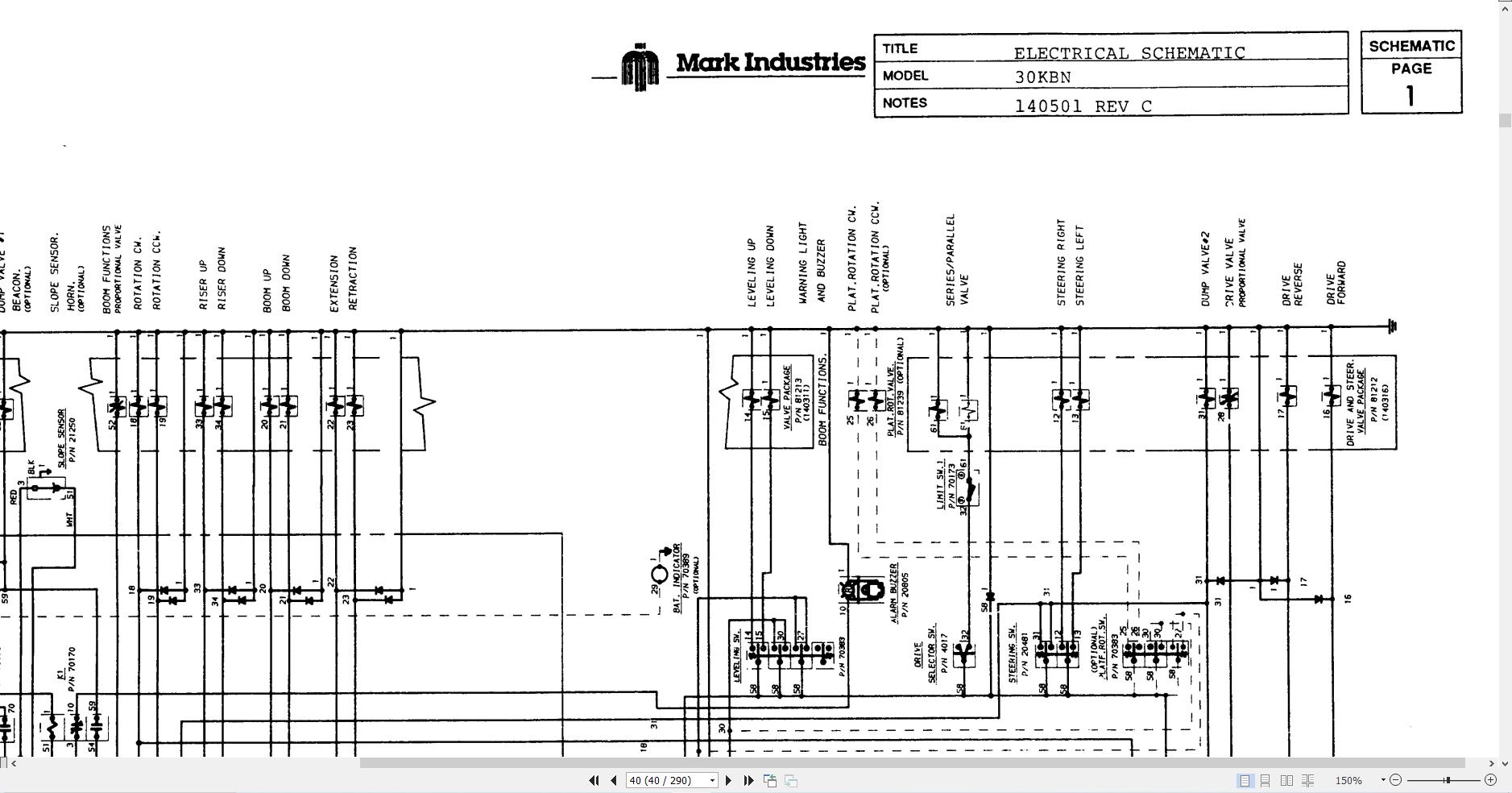 Marklift Self Propelled Knuckle Boom 30KBN Parts Operation Manual 17301 (3)