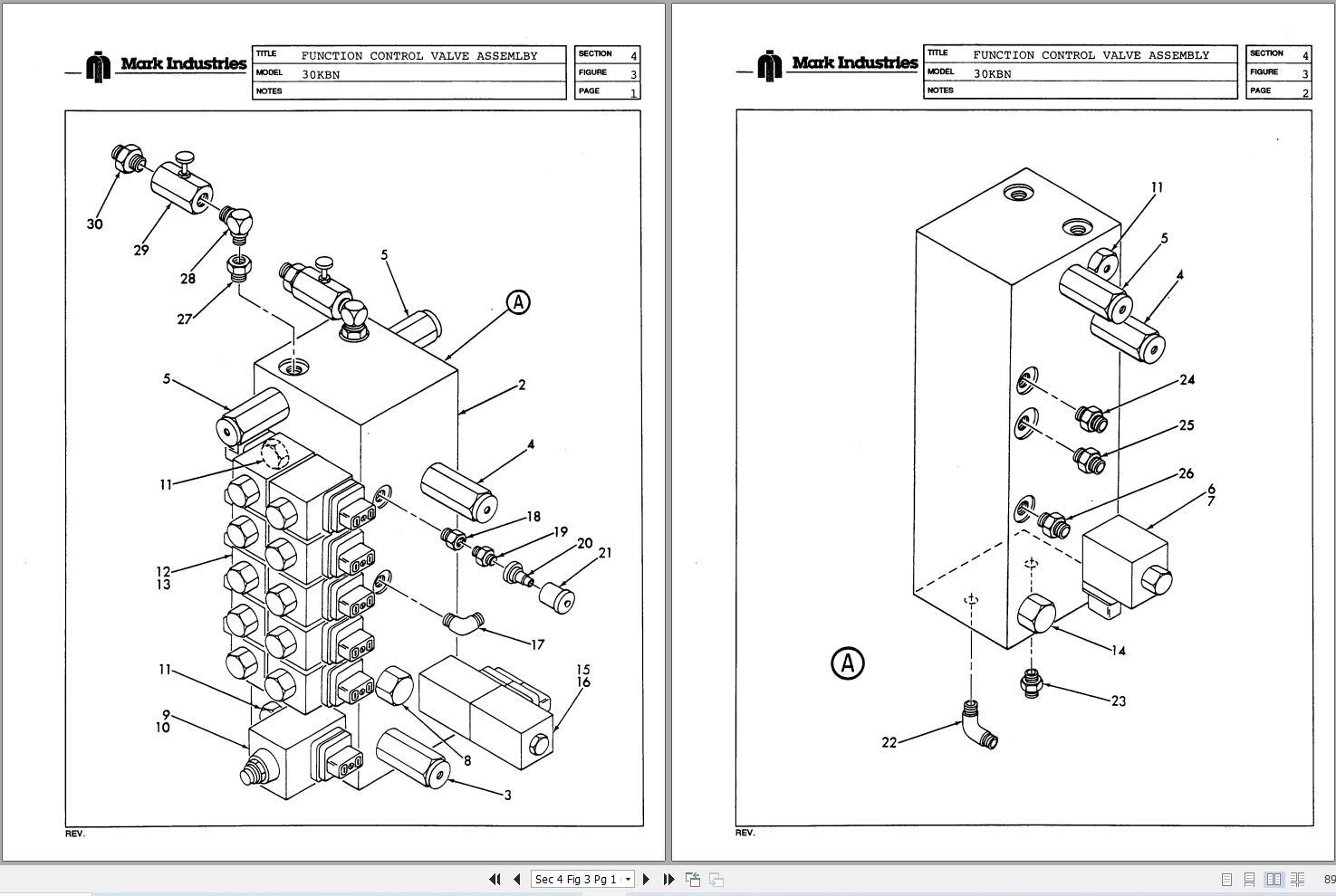 Marklift Self Propelled Knuckle Boom 30KBN Parts Operation Manual 17307 (2)