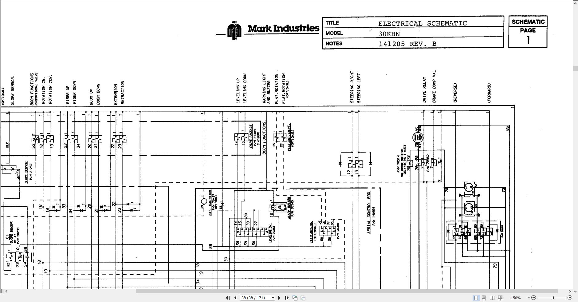 Marklift Self Propelled Knuckle Boom 30KBN Parts Operation Manual 17307 (3)