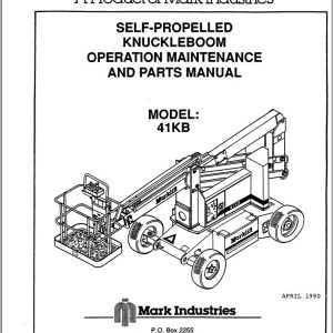 Marklift Self Propelled Knuckle Boom 41KB Parts Operation Manual 17305 (1)