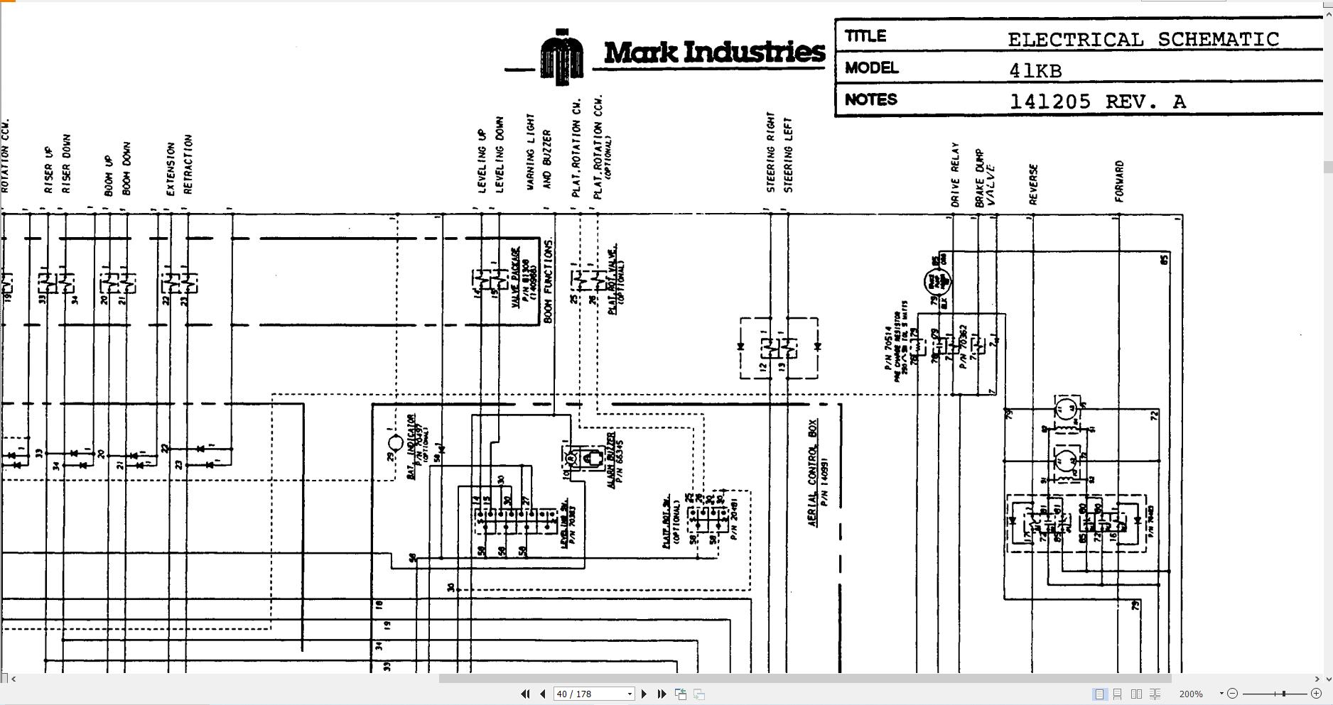Marklift Self Propelled Knuckle Boom 41KB Parts Operation Manual 17305 (3)