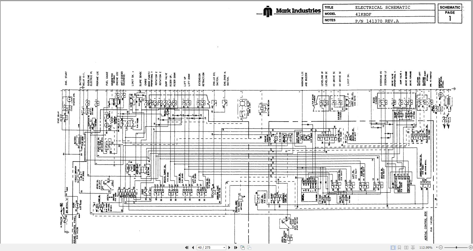 Marklift Self Propelled Knuckle Boom 41KBDF Parts Operation Manual 17308 (3)
