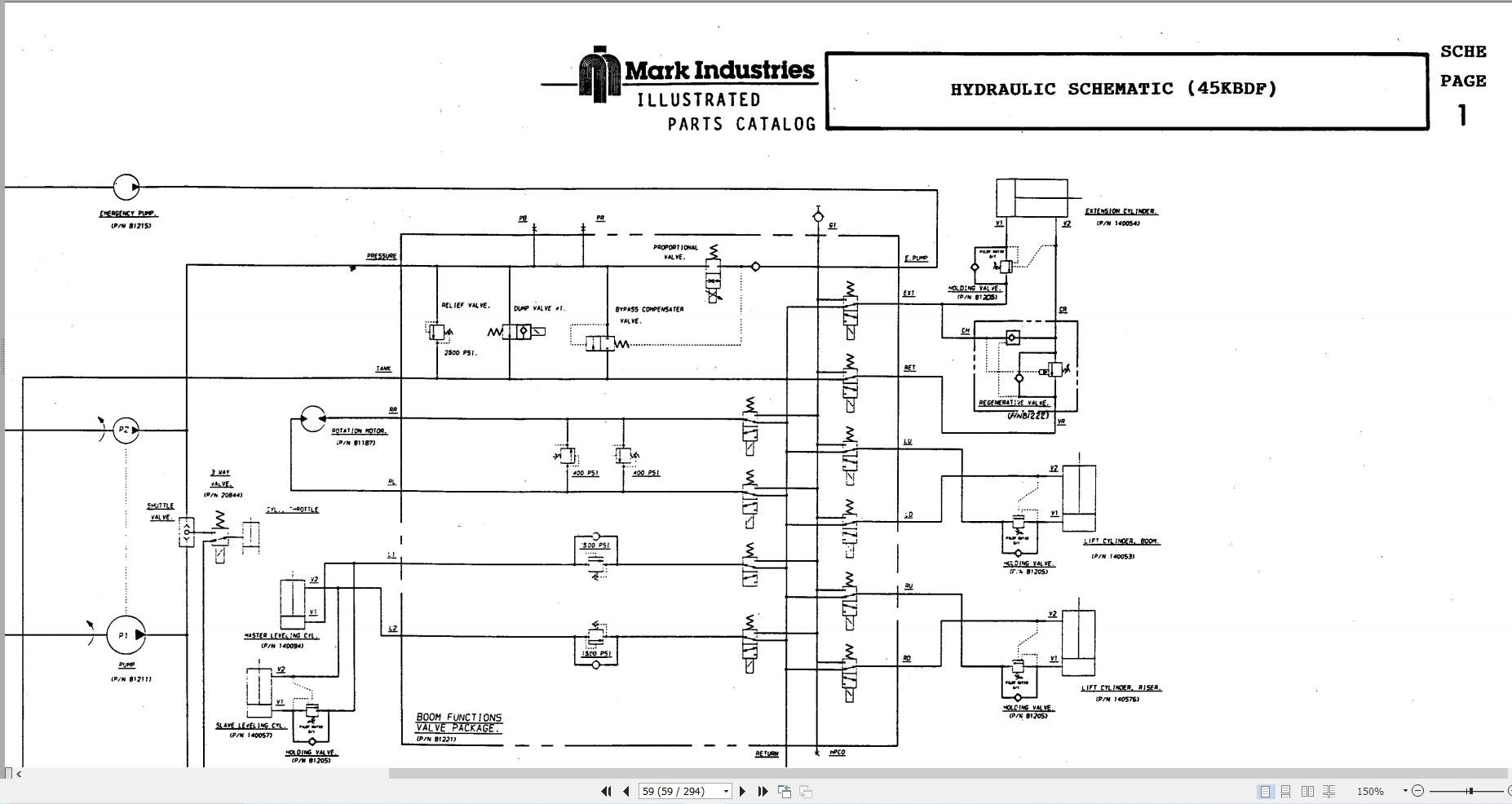 Marklift Self Propelled Knuckle Boom 45KB Operation Maintenance Parts Manual 17302 (3)