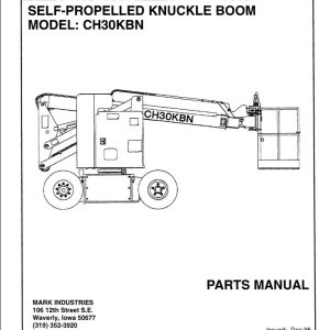 Marklift Self Propelled Knuckle Boom CH30KBN Parts Manual 17316 (1)