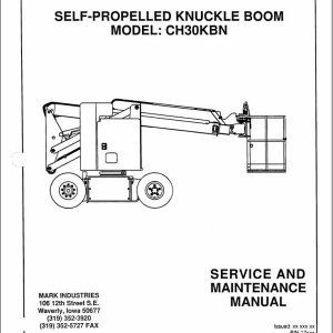 Marklift Self Propelled Knuckle Boom CH30KBN Service Maintenance Manual 17xxx (1)