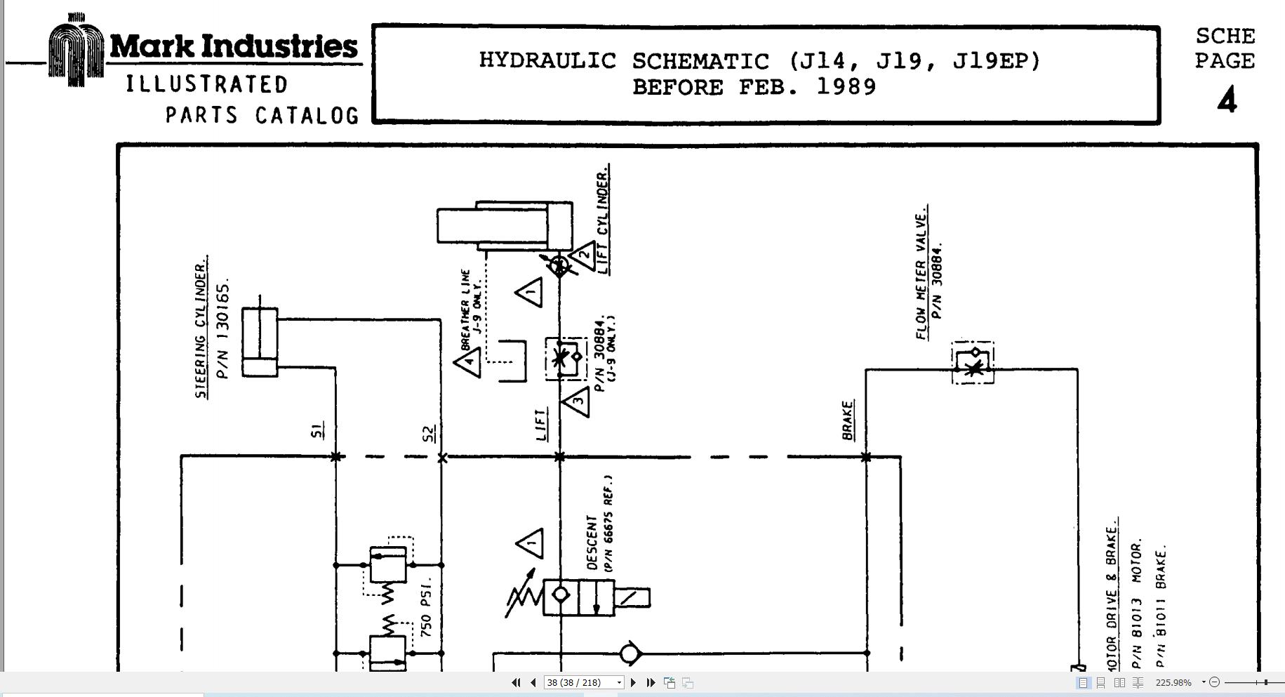Marklift Self Propelled Scissor J14 J19 J19EP Parts Operation Manual 17218 (3)