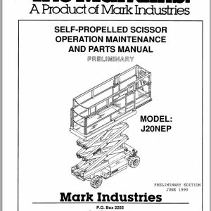 Marklift Self Propelled Scissor J20NEP Parts Operation Manual 17223 (1)