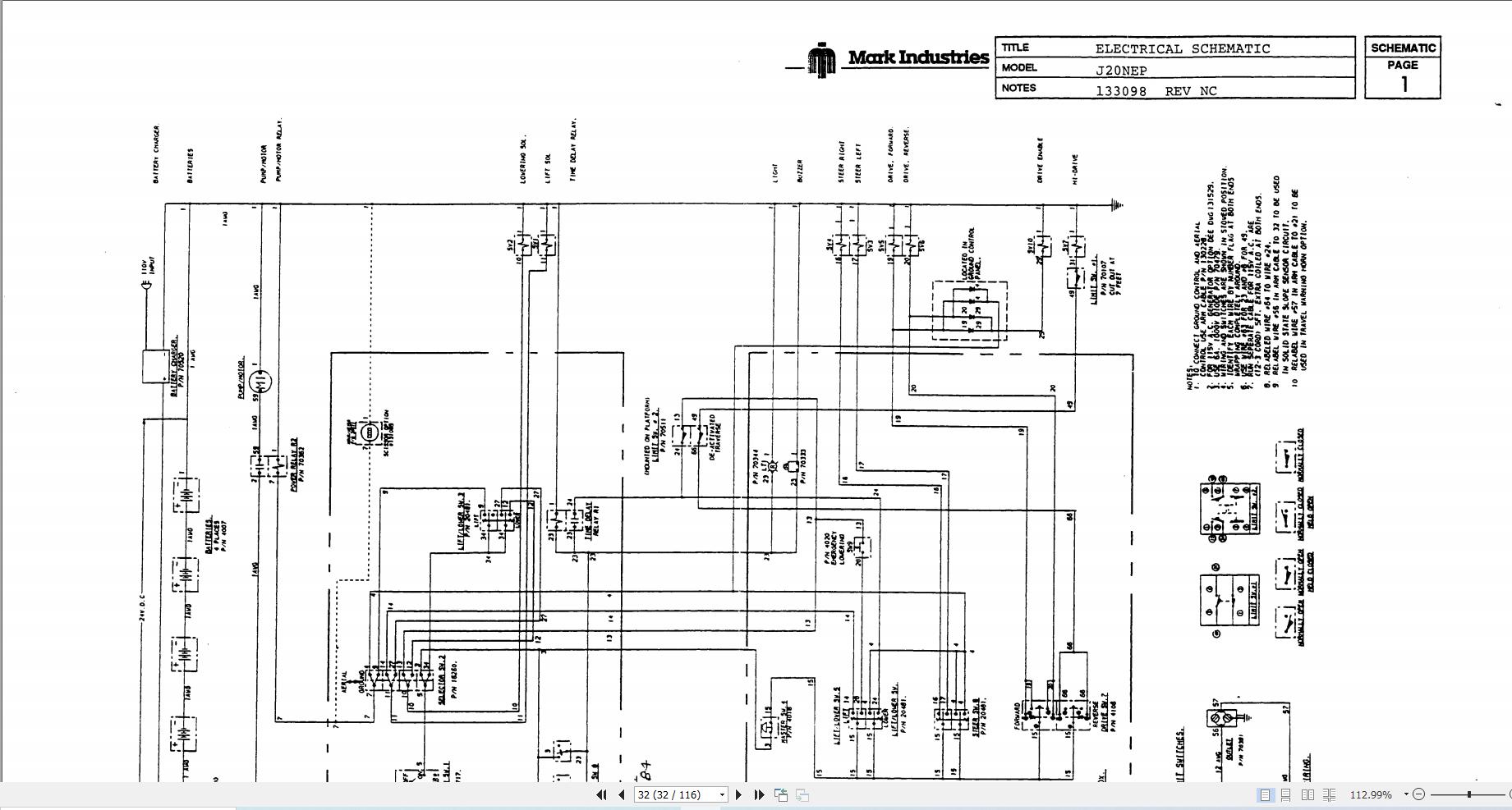 Marklift Self Propelled Scissor J20NEP Parts Operation Manual 17223 (2)