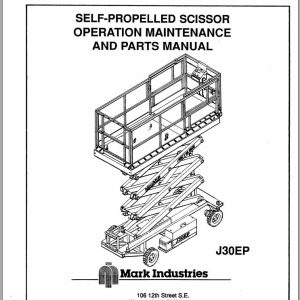 Marklift Self Propelled Scissor J30EP Operation Maintenance Parts Manual 17224 (1)