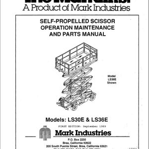 Marklift Self Propelled Scissor LS30E LS36E Parts Operation Manual 17221 (1)