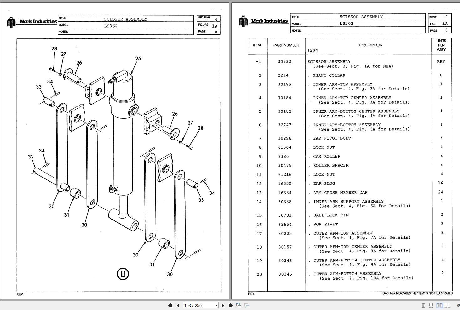 Marklift Self Propelled Scissor LS30G LS36G Parts Operation Manual 17222 (2)