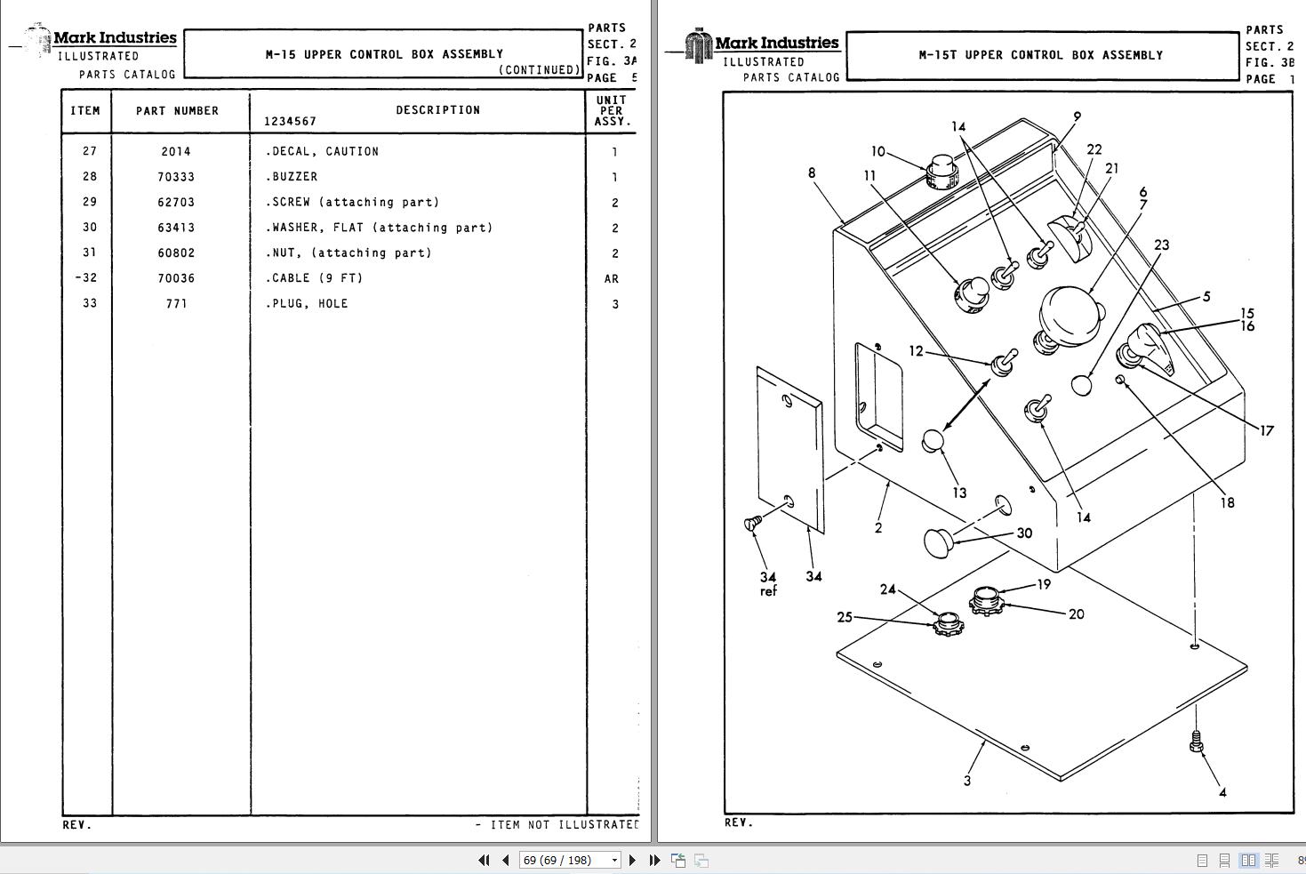 Marklift Self Propelled Scissor M15 M15T M15EP Parts Operation Manual 17208 (2)