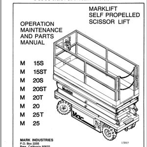 Marklift Self Propelled Scissor M15S to M25 Parts Operation Manual 17207 (1)