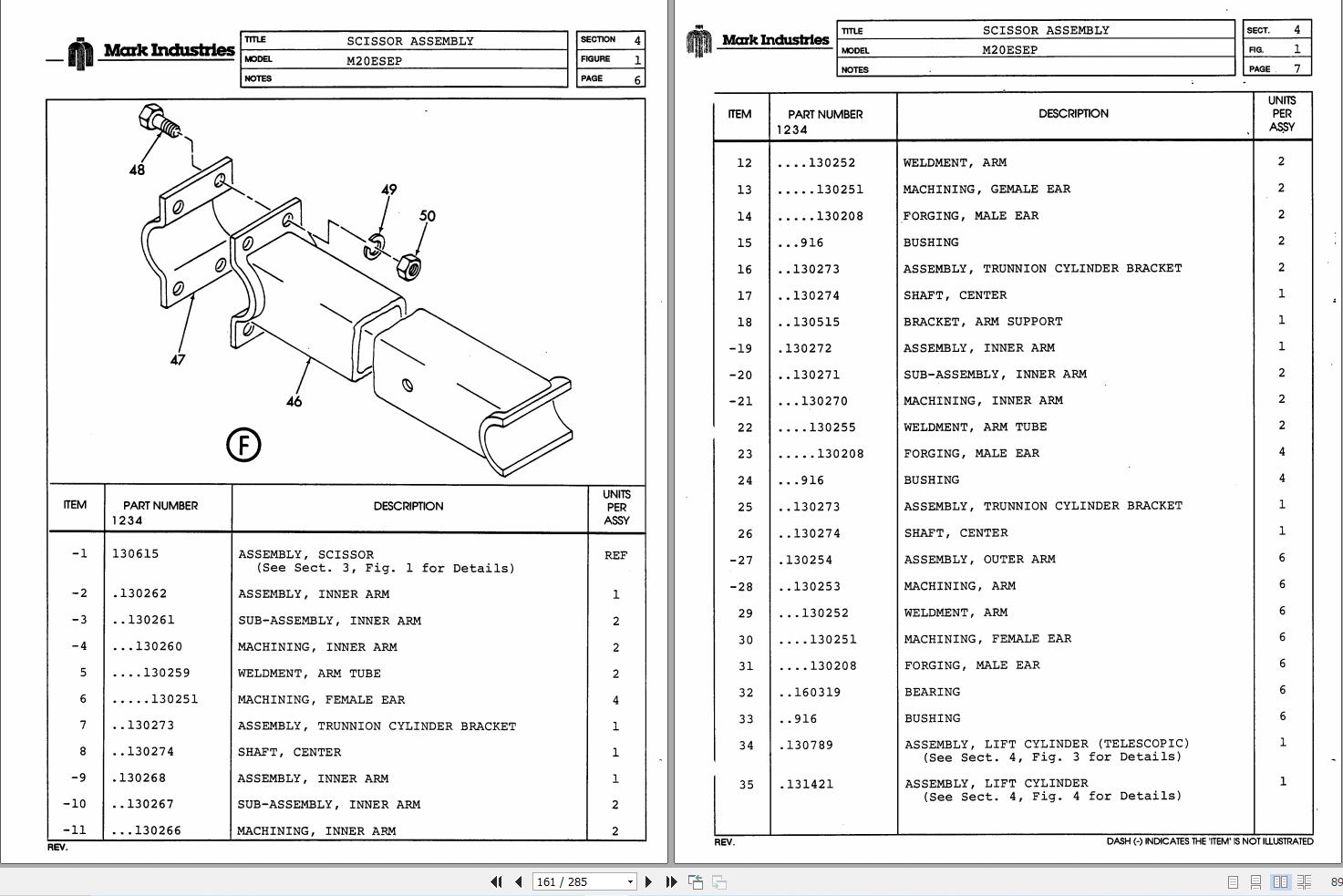 Marklift Self Propelled Scissor M20EST M20ESEP Parts Operation Manual 17227 (2)