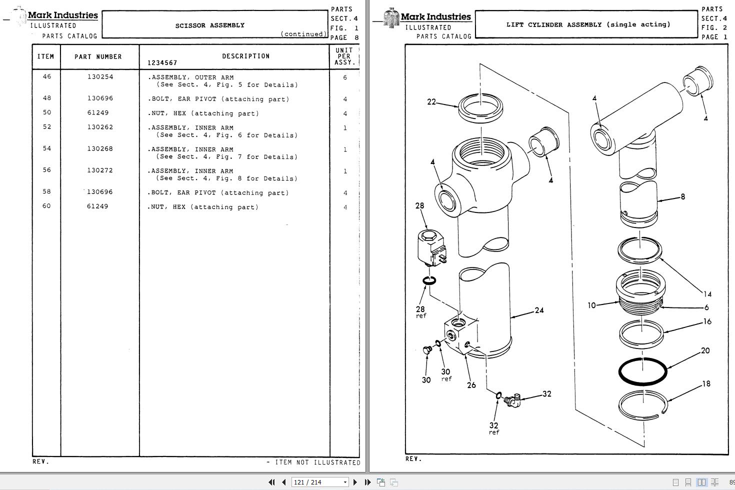 Marklift Self Propelled Scissor M20G M20GT Parts Operation Manual 17213 (2)
