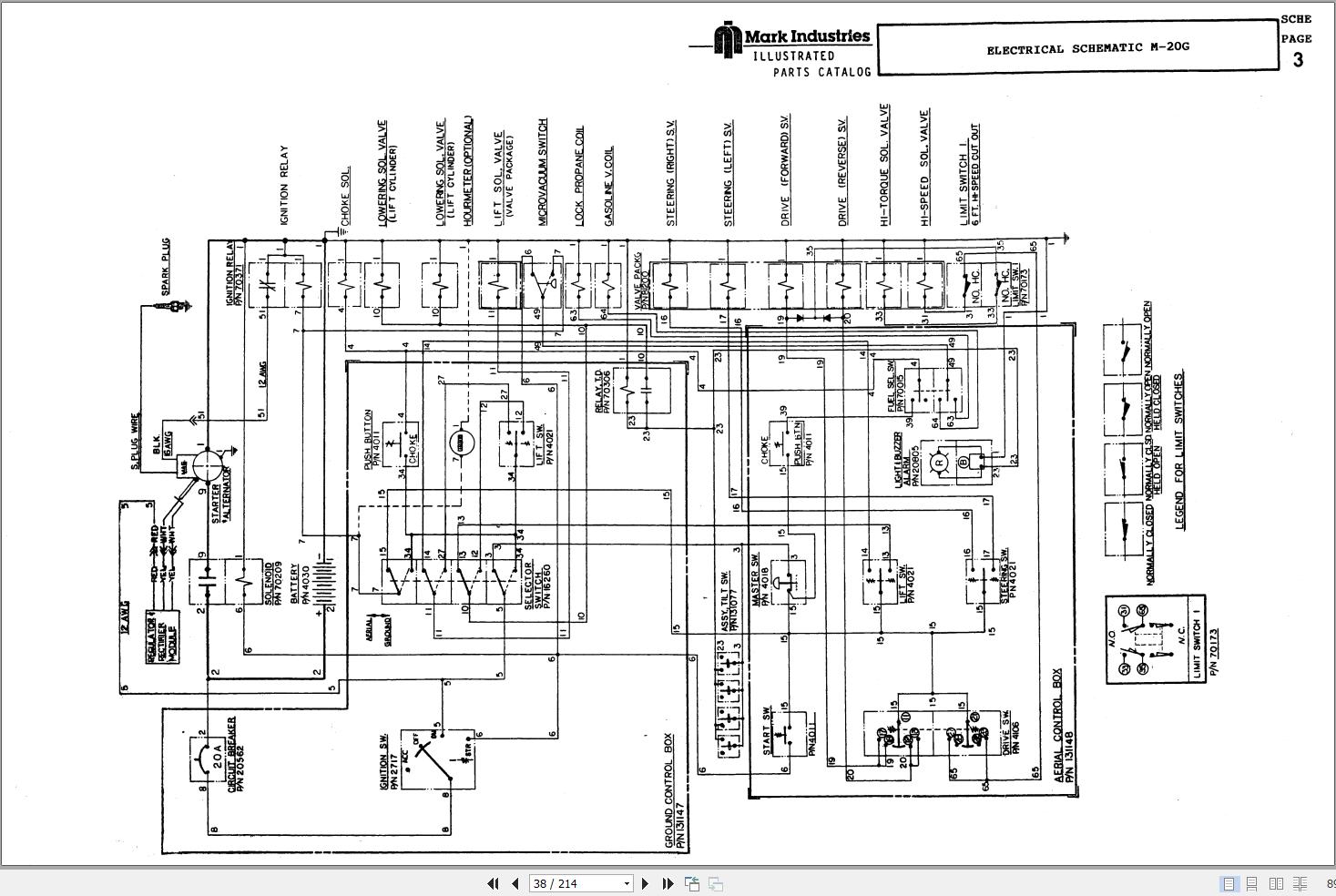 Marklift Self Propelled Scissor M20G M20GT Parts Operation Manual 17213 (3)