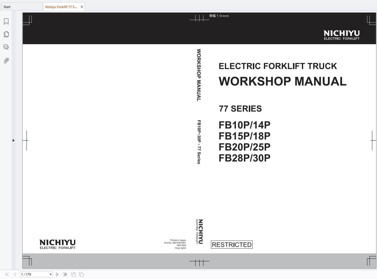 Nichiyu Forklift 77 Series FB10P FB30P Workshop Troubleshooting Manual (3)