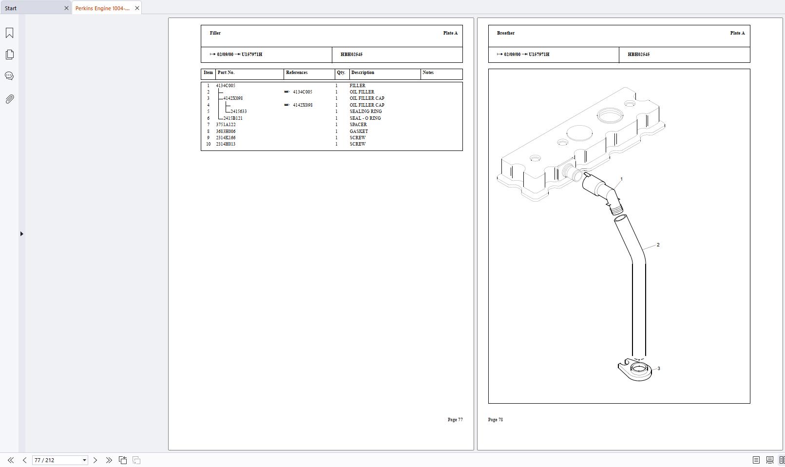 Perkins Engine 1004 40T AK50640 Parts Manual 2016 (2)
