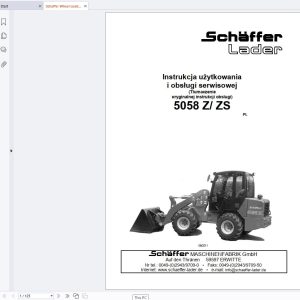 Schaffer Wheel Loader 5058Z 5058ZS Operation Service Manual PL (1)