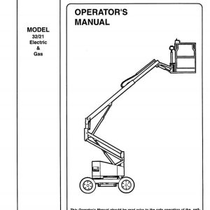 Simon Articulated Boom Lift 32 21 Operators Manual 89 411002 (1)