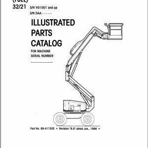 Simon Articulated Boom Lift 32 21 Parts Manual 89 411525 (1)
