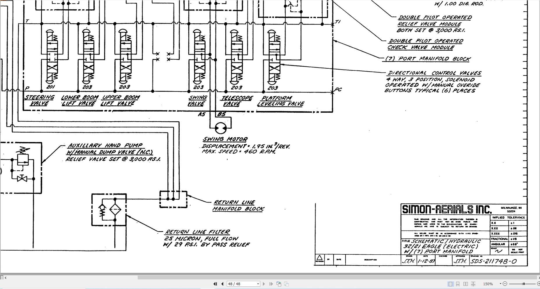 Simon Articulated Boom Lift 32 21 Service Manual 89 411707 (3)
