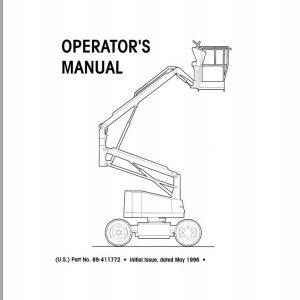 Simon Articulated Boom Lift 32 21E Operators Manual 89 411772 (1)